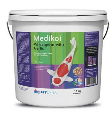 NT LABS MEDIKOI - WHEATGERM WITH GARLIC 6MM - 10KG - JS KOI
