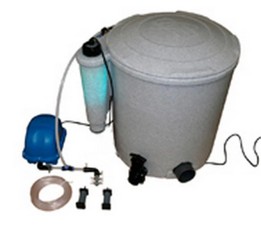 Evolution Aqua Eazy Pod Complete (inc airpump kit + 18w UVC) Pond Filter - Grey